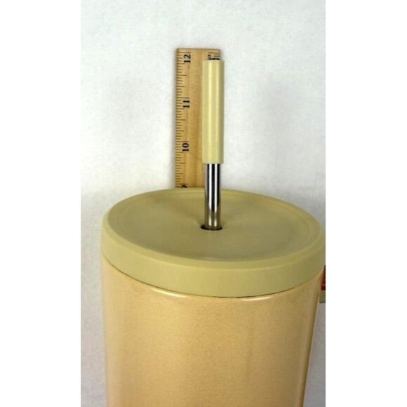 Meoky Insulated Leak Proof Tumbler with Handle & Straw 40oz - Orange/Beige - Picture 5 of 9